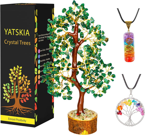 Green Aventurine Crystal Tree for Luck