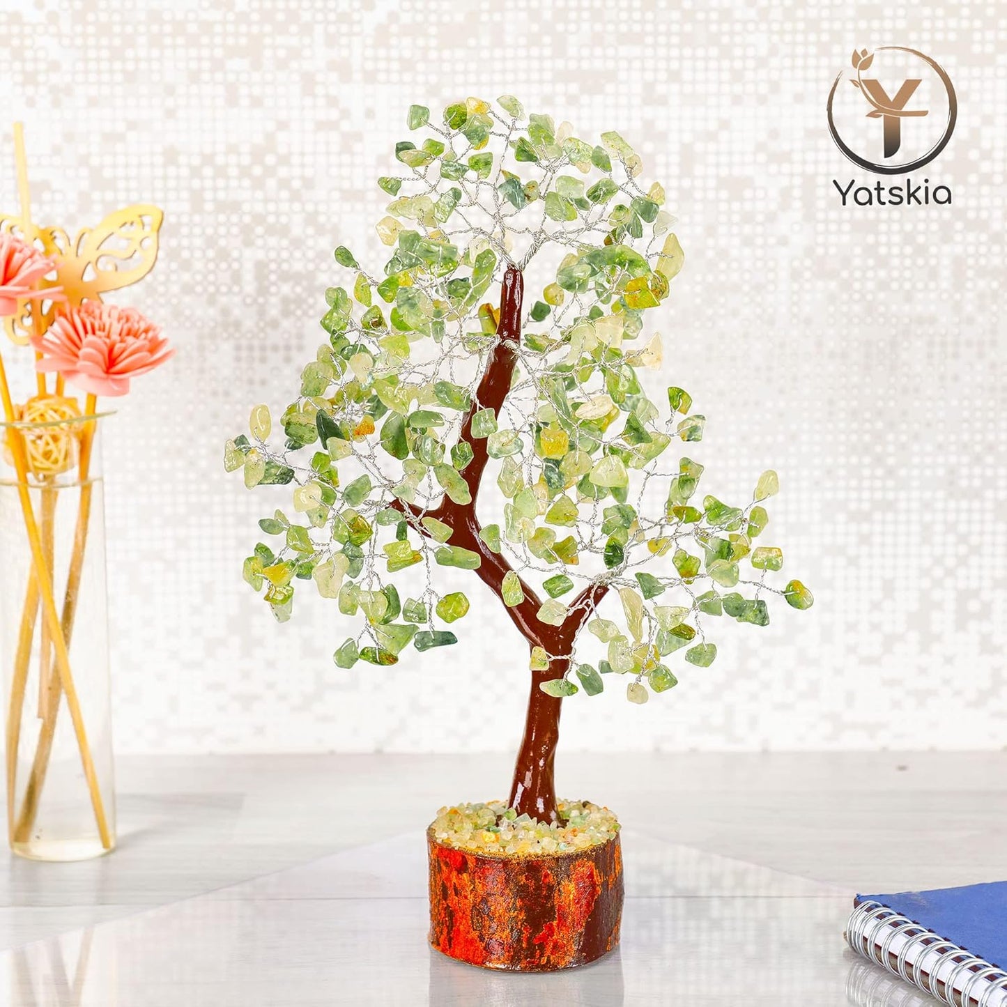 Green Jade Gemstone Tree - Womens Birthday Gifts Unique