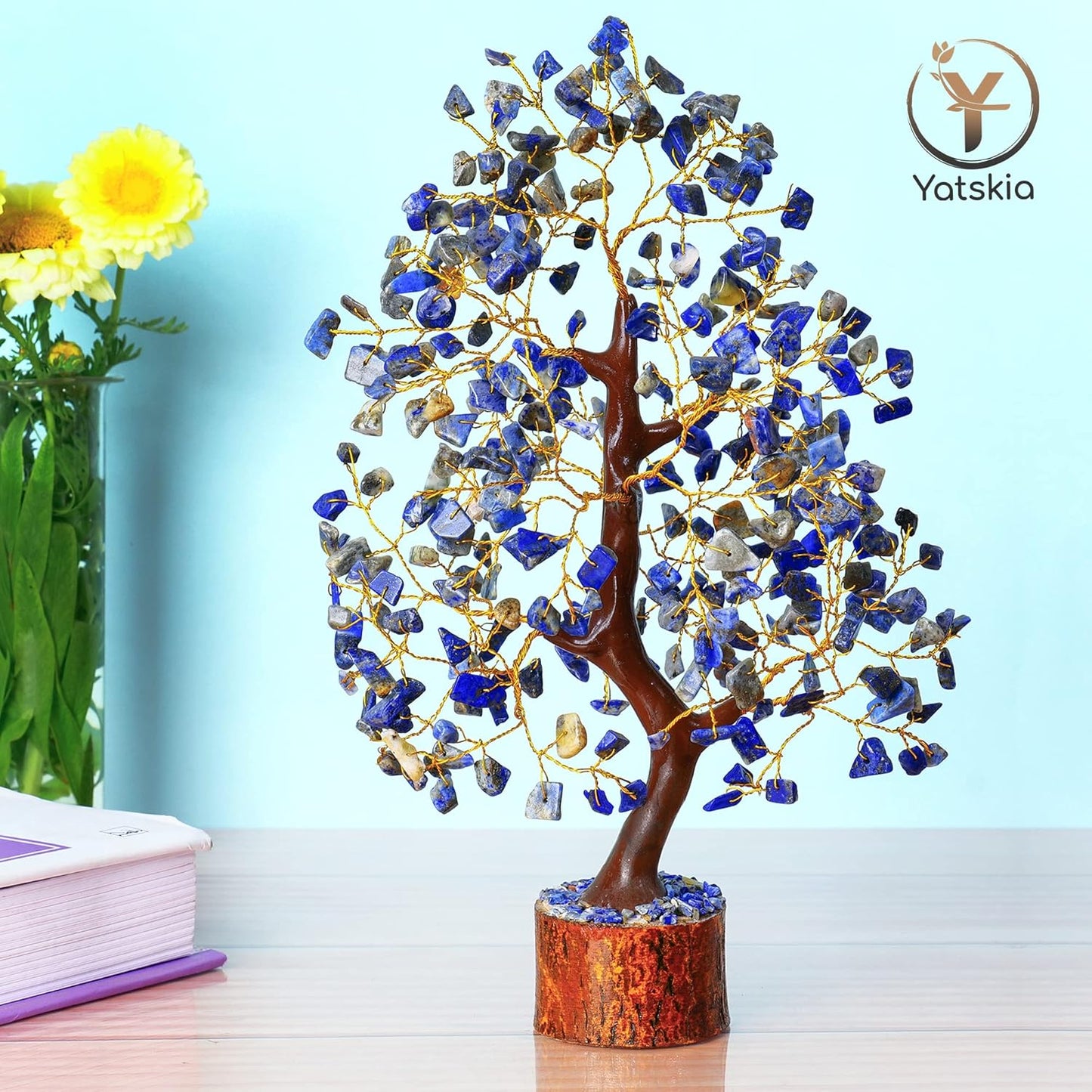 Lapis Lazuli Healing Spiritual Crystal Tree Unique Home Decor