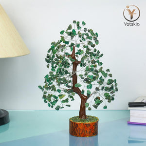 Green Aventurine Healing Crystal Tree for Home Decor