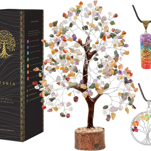 Seven Chakra Gemstone Tree Natural Healing Crystals for Unique Home Decor