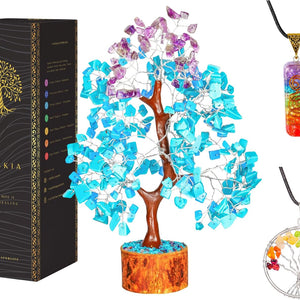 Turquoise and Amethyst Tree Healing Crystals  Healing Positive Energy
