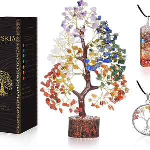 Seven Chakra Gemstone Tree Healing Crystals for Balance Positive Vibes
