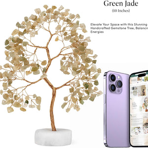 Green Aventurine Gemstone Tree Handcrafted Crystal Tree for Luck, Prosperity