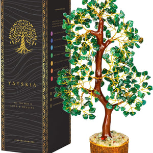 Green Aventurine Gemstone Crystals Chakra Tree for Unique Home Decor