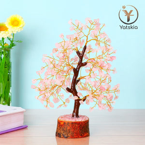 Rose Quartz Crystal Tree for Love Harmony and Home Decor
