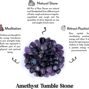Amethyst Healing Tumbled Stone - Boost Energy and Inner Peace