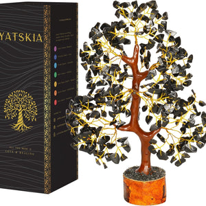 Black Tourmaline Gemstone Tree  10-12 Inches Natural Healing Crystals