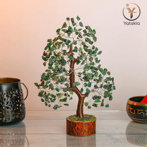 Green Aventurine Healing Crystal Tree for Home Decor