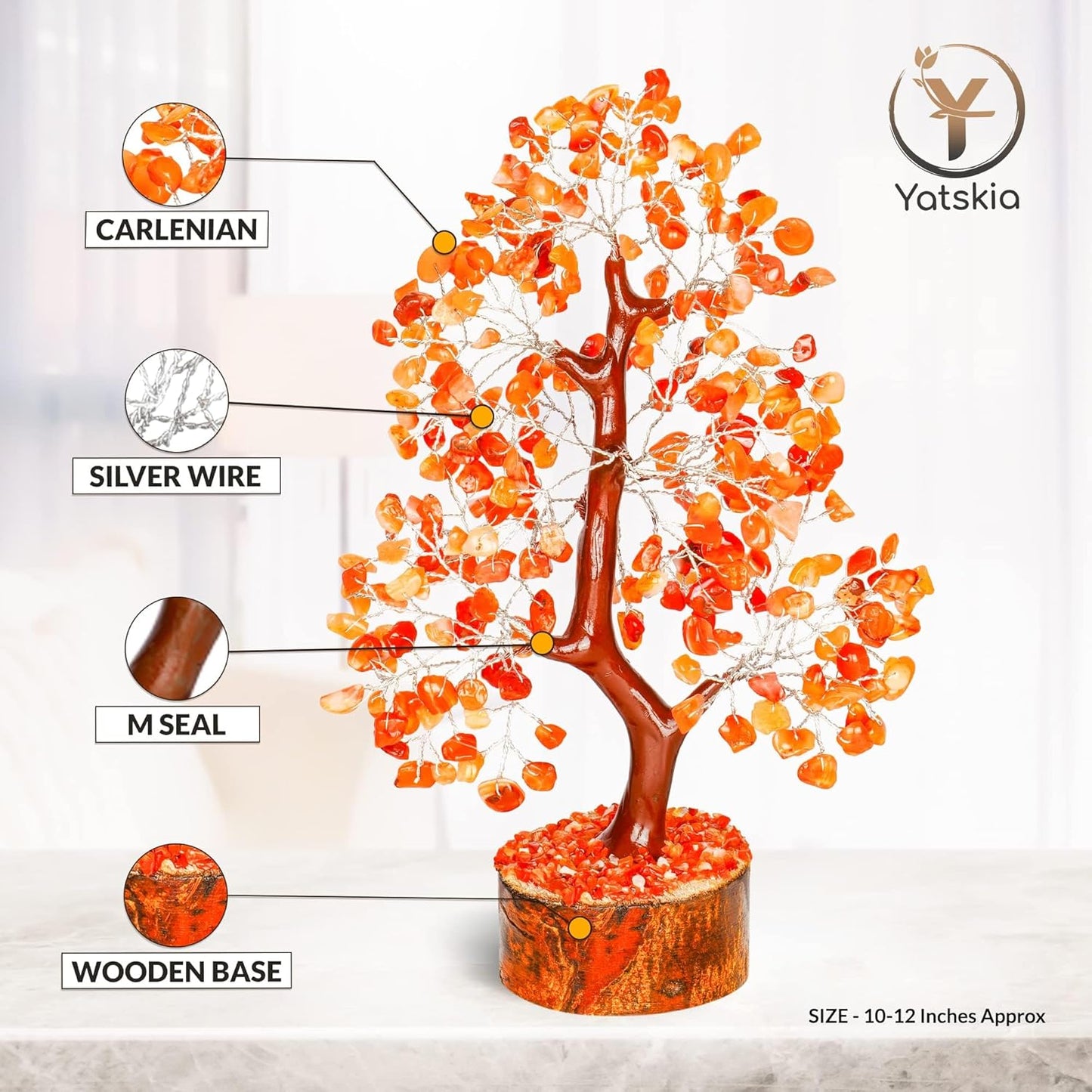 Carnelian Crystal Tree - Unique Crystal Gift For Women Birthday