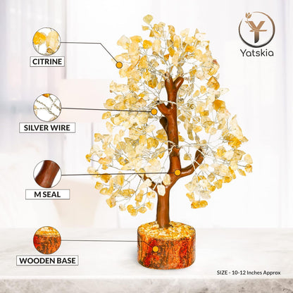 Citrine Crystal Tree Crystal Decor Home Office Decor  Good Luck Gifts