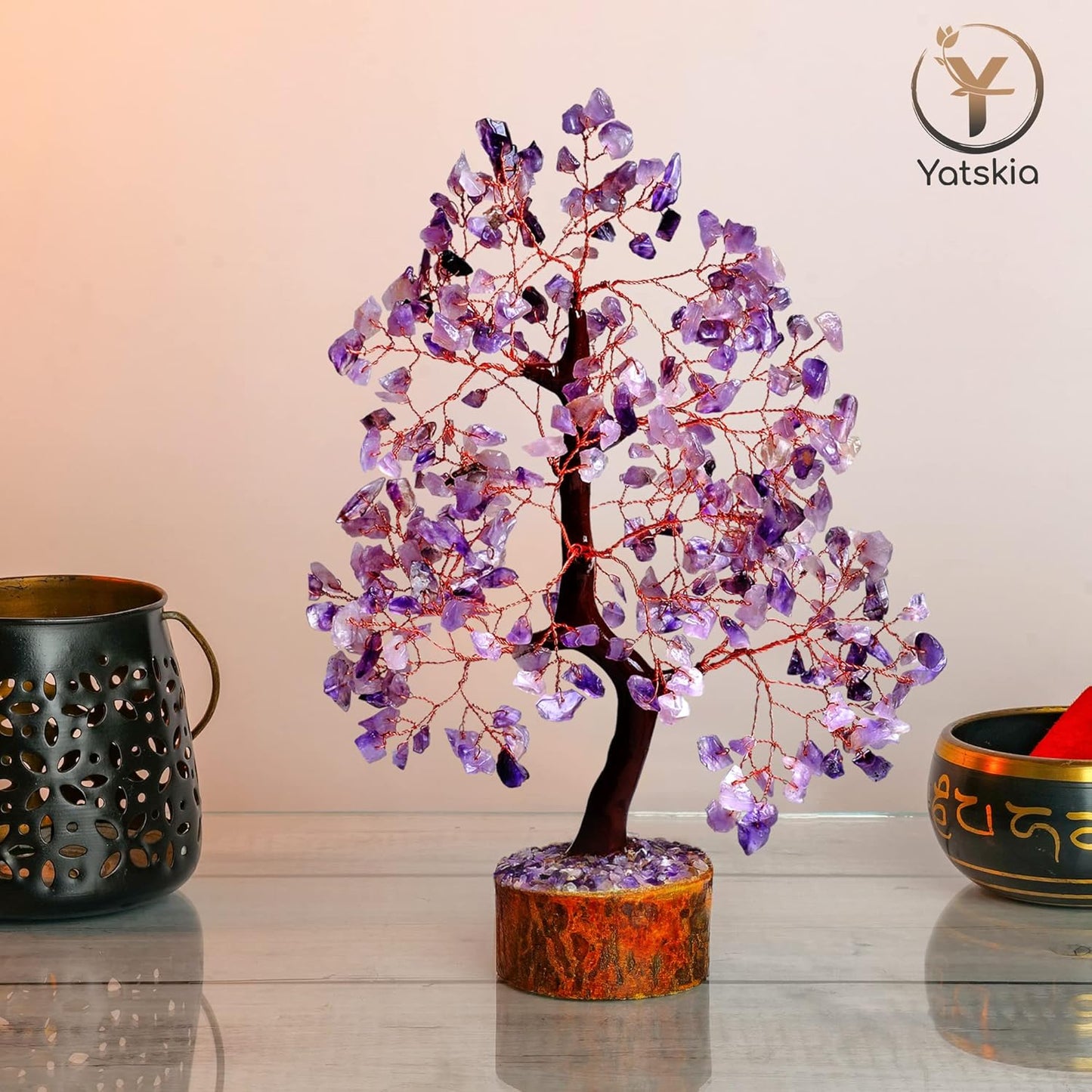 Amethyst Crystals Tree - Money Tree - Healing Crystals for  Home Decor