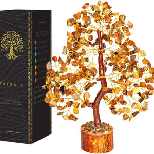 Tiger Eye Crystal Stone Tree for Healing and Balancing Energy