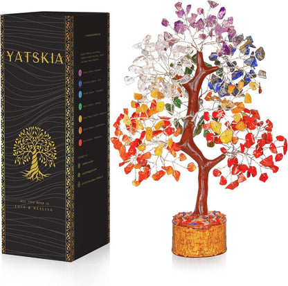 Seven Chakra Tree Crystals and Healing Stones Gifts for Spiritual