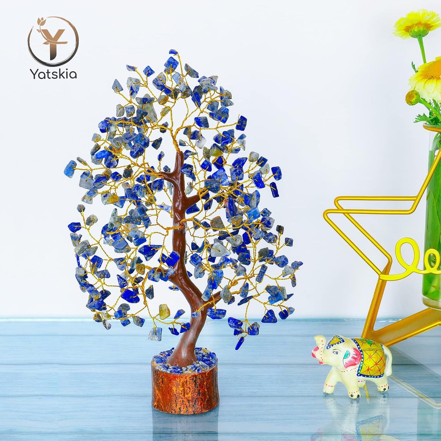 Lapis Lazuli Healing Spiritual Crystal Tree Unique Home Decor