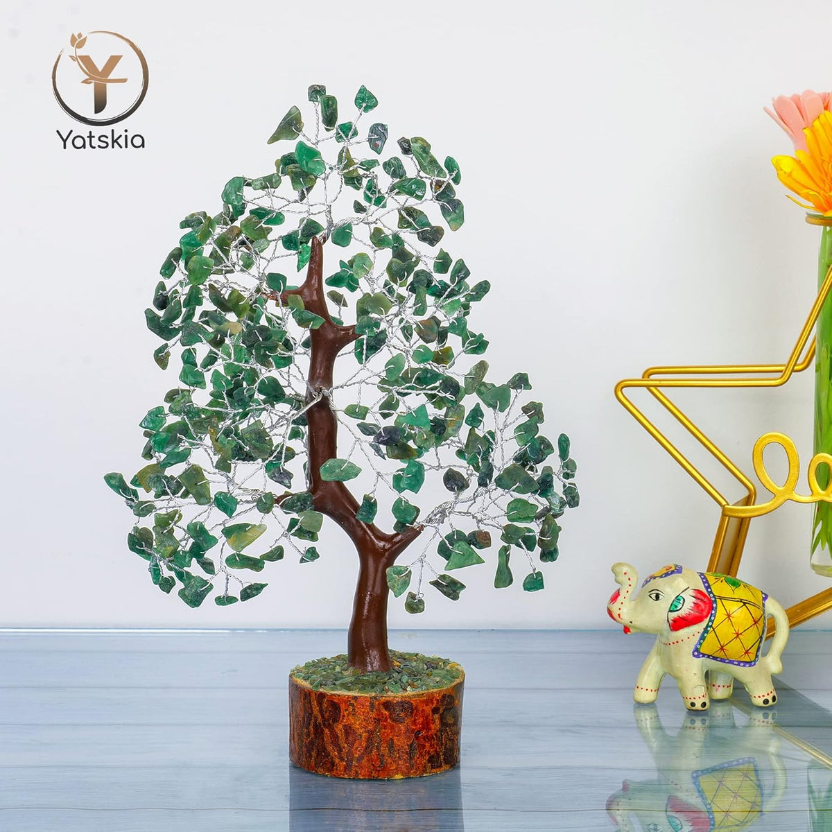 Green Aventurine Gemstone Tree | Gift for Mom