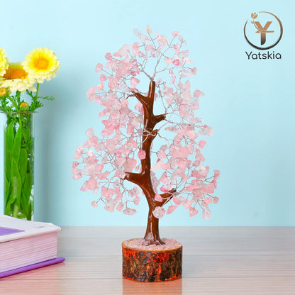 Rose Quartz Tree ,Healing Crystal Decor, Feng Shui Crystal Tree