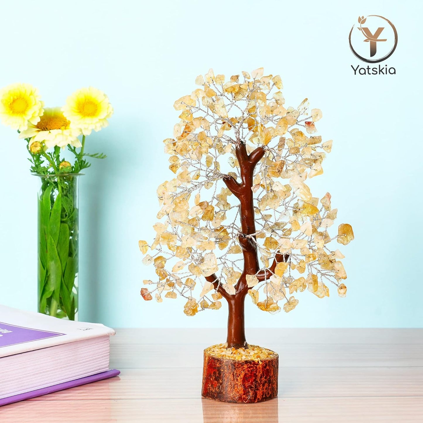 Citrine Crystal Tree Crystal Decor Home Office Decor  Good Luck Gifts