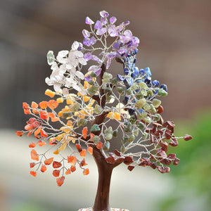 Seven Chakra Tree Crystals and Healing Stones Gifts for Spiritual