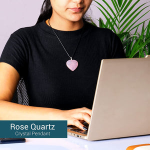 Rose Quartz Crystal Pendant - Boost Love Energy and Emotional Clarity