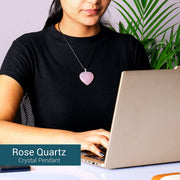 Rose Quartz Crystal Pendant - Boost Love Energy and Emotional Clarity