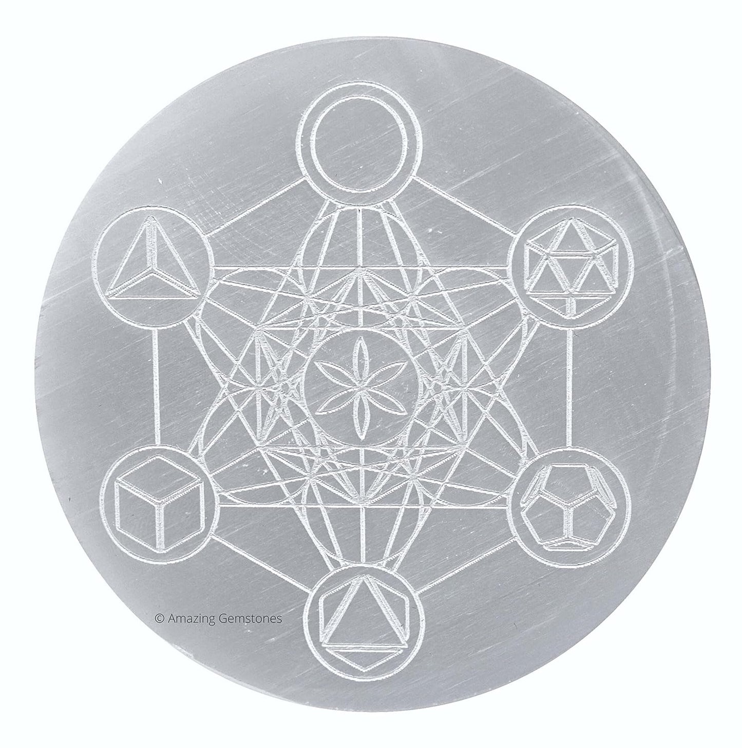 3" Selenite Crystal Charging Plate For Crystals And Healing Stones, Perfect Spiritual Gift