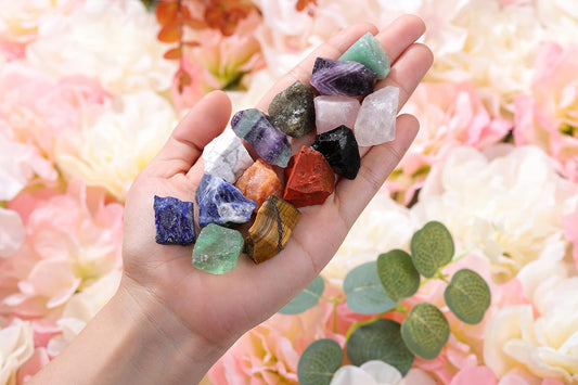 15 Healing Crystals and Stones Set - Raw Chakra Stones Collection