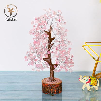 Rose Quartz Tree ,Healing Crystal Decor, Feng Shui Crystal Tree