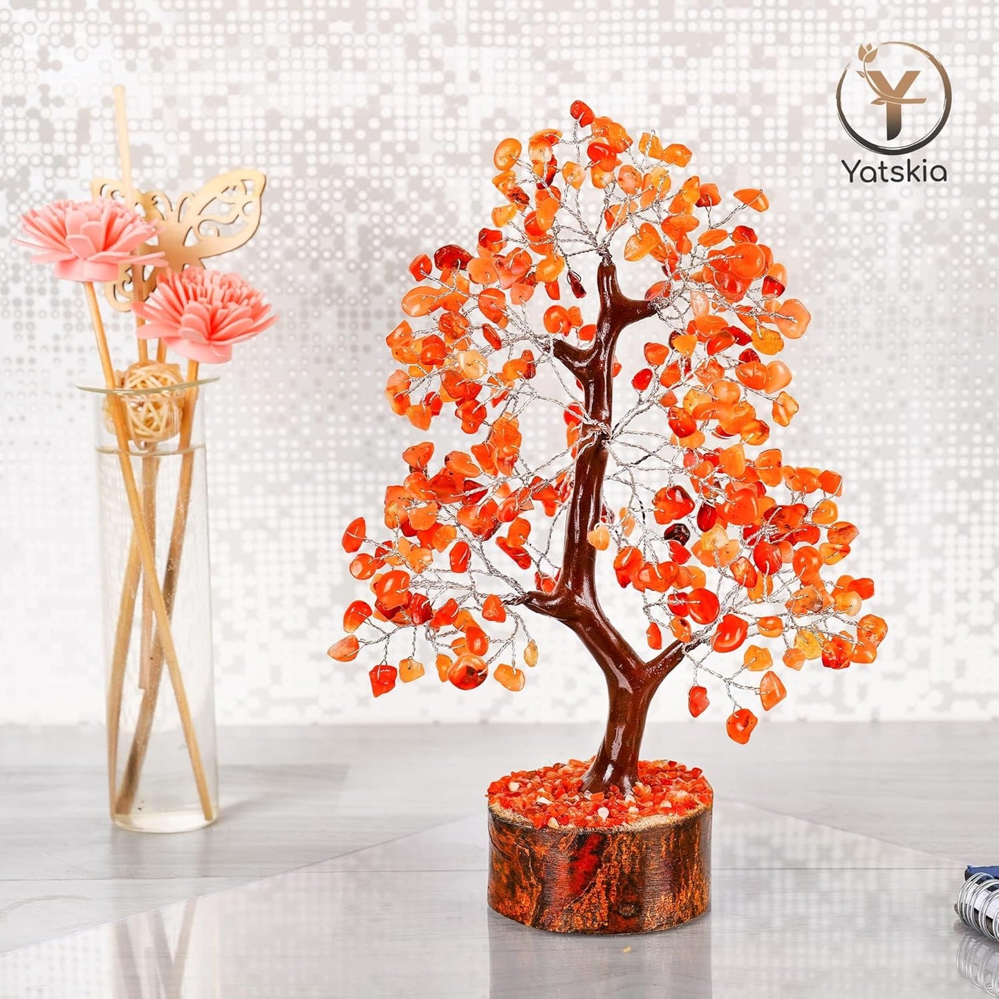 Carnelian Crystal Tree - Unique Crystal Gift For Women Birthday