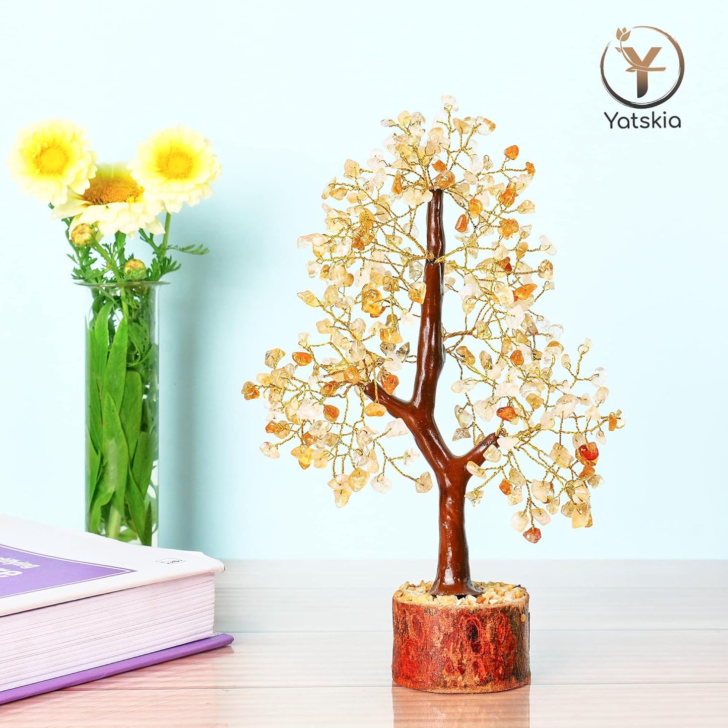 Citrine Gemstone Tree - 10-12" Healing Crystals Positivity Home Decor