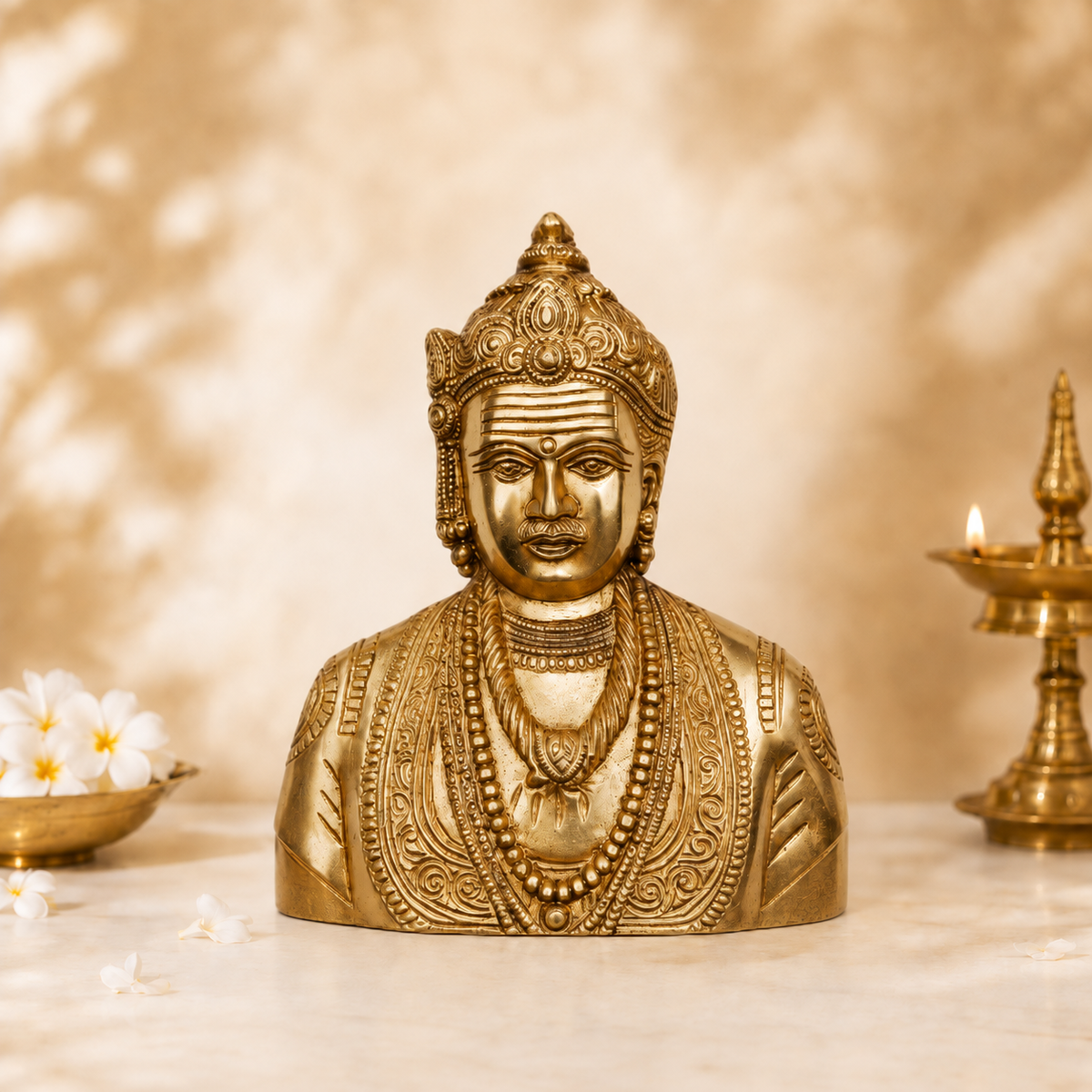 Handcrafted Brass Lord Shiva Bust