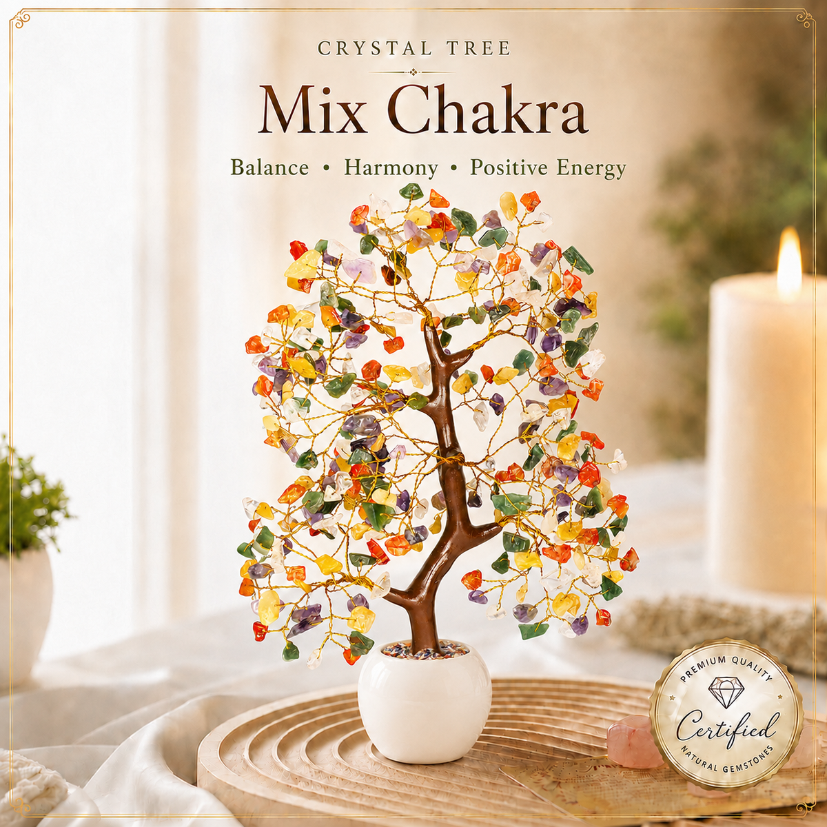Mix 7 Chakra Crystal Tree