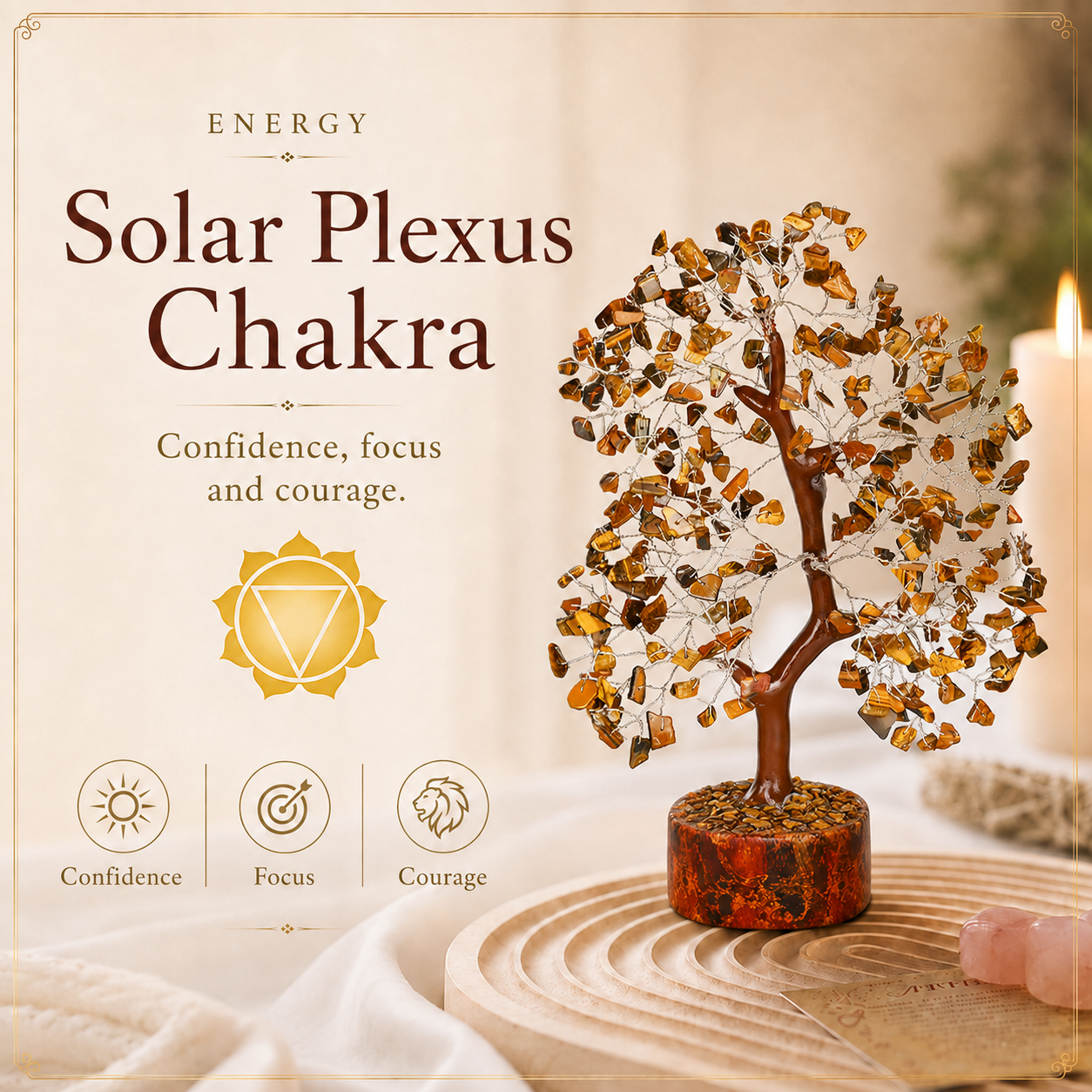 Buy Tiger’s Eye Crystal Wooden Tree