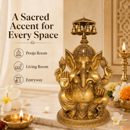 Handcrafted Brass Ganesha Idol