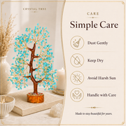 Turquoise Crystal Tree for Home, Office and Meditation