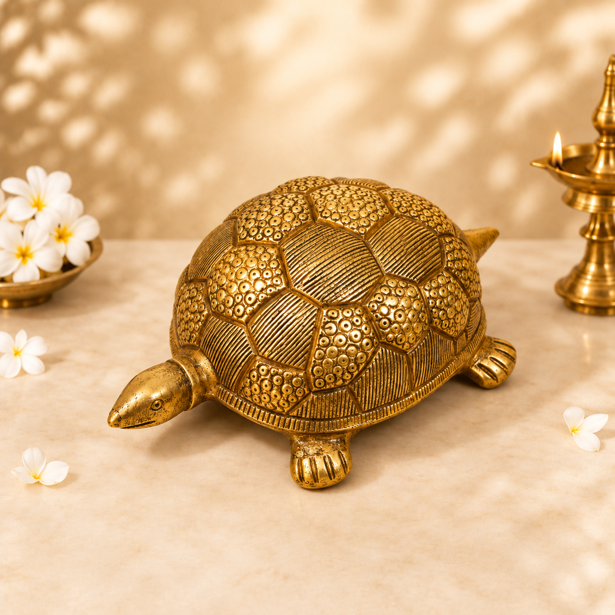 Handcrafted Brass Tortoise Idol