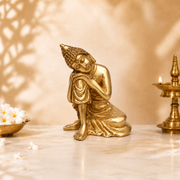 Handcrafted Brass Resting Buddha Idol
