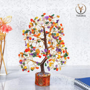 Mix Chakra Crystal Tree with Healing Pendant