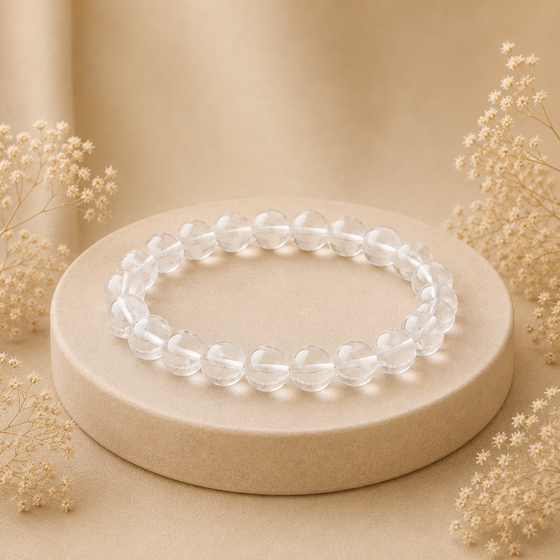 Clear Quartz Libra Zodiac Healing Crystal Bracelet
