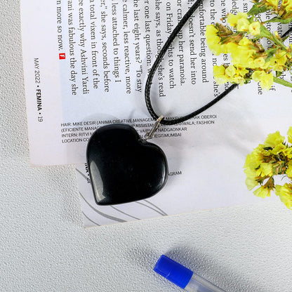 Black Obsidian Crystal Pendant For Women