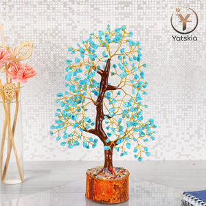 Turquoise Gemstone Crystal Tree Spiritual Gift for Home Decor