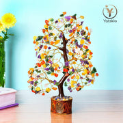 Mix Chakra Crystal Tree with Healing Pendant