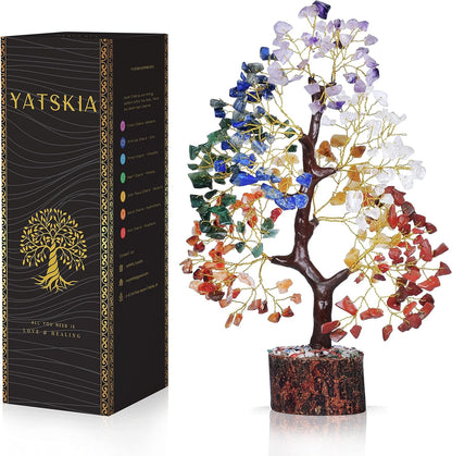 Seven Chakra Crystal Tree for Healing and Balancing Energy Home Decor