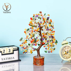 Mix Chakra Gemstone Healing Crystals Tree For Postive Energy