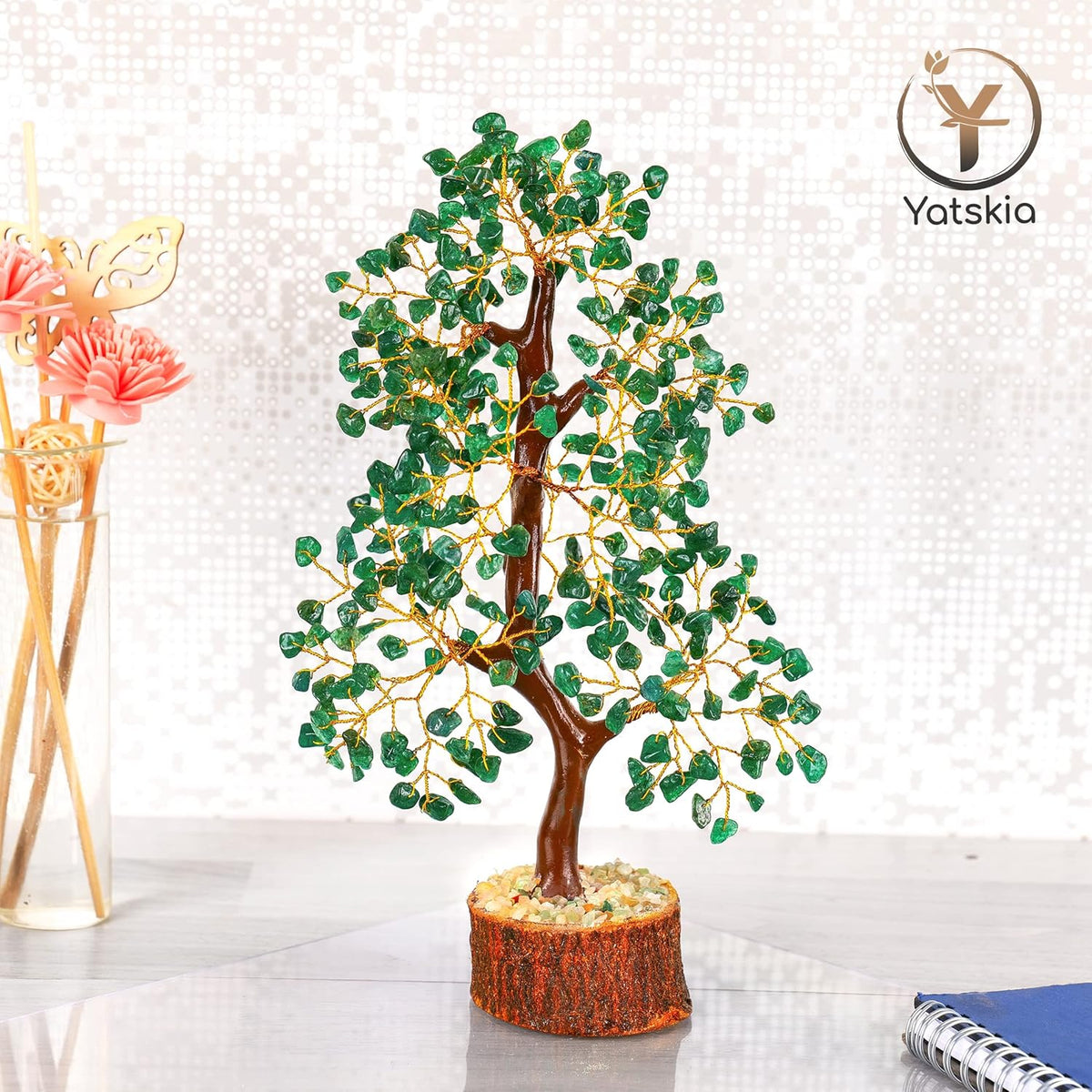Green Aventurine Crystal Tree for Luck