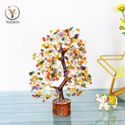 Mix Chakra Crystal Tree with Healing Pendant
