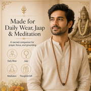 108-Bead Rudraksha Mala with Guru Bead