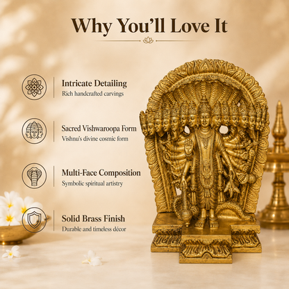 Handcrafted Brass Vishwaroopa Idol