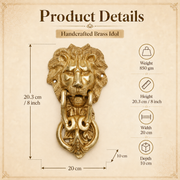 Handcrafted Brass Lion Door Knocker
