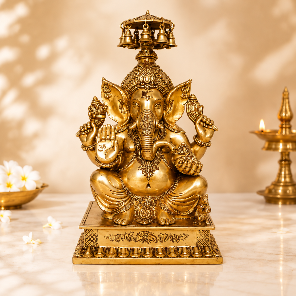 Handcrafted Brass Ganesha Idol